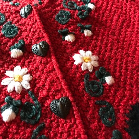 Vintage Obermeyer Embroidered Knit Vest - Picture 3 of 6